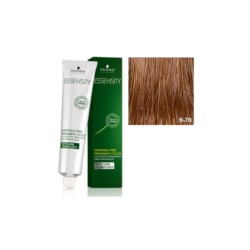 SCHWARZKOPF ESSENSITY TINTE SIN AMONIACO 6-70 RUBIO OSCURO COBRIZONATURAL + LOCIÓN ACTIVADORA