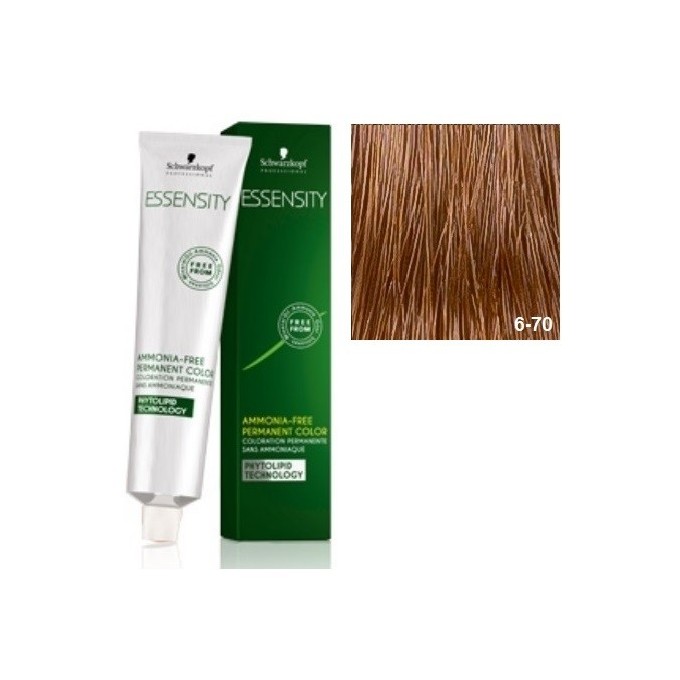 SCHWARZKOPF ESSENSITY TINTE SIN AMONIACO 6-70 RUBIO OSCURO COBRIZONATURAL + LOCIÓN ACTIVADORA