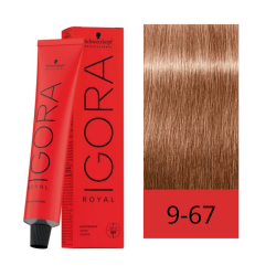 Schwarzkopf Tinte Igora Royal 9-67 Rubio Muy Claro Chocolate Cobrizo 60 ml