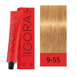 Schwarzkopf Tinte Igora Royal 9-55 Rubio Muy Claro Dorado Intenso 60 ml