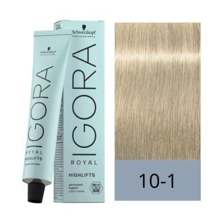 Schwarzkopf Tinte Igora Royal 10-1 Rubio Platino Ceniza High Lifts 60 ml