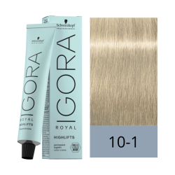 Schwarzkopf Tinte Igora Royal 10-1 Rubio Platino Ceniza High Lifts 60 ml