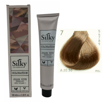 SILKY Tinte de pelo nº 7 rubio medio 100 ml