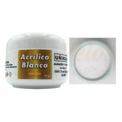 Uñikas Polvo Acrílico Blanco 35 gr