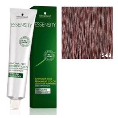 SCHWARZKOPF ESSENSITY TINTE SIN AMONIACO 5-88 CASTAÑO CLARO ROJO INTENSO + LOCIÓN ACTIVADORA