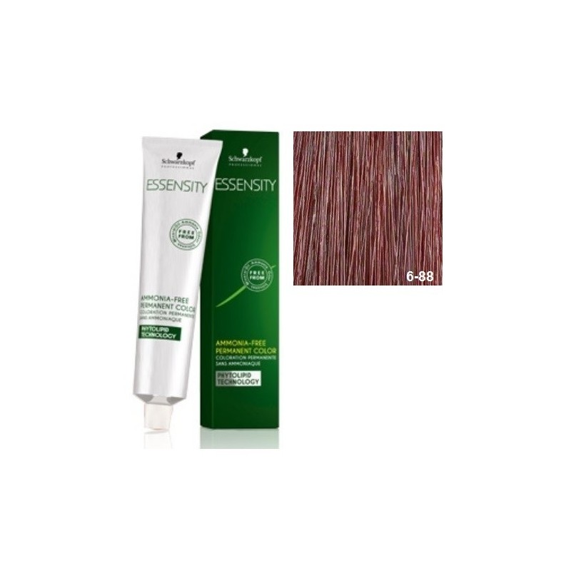 SCHWARZKOPF ESSENSITY TINTE SIN AMONIACO 6-88 RUBIO OSCURO ROJO INTENSO