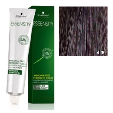 SCHWARZKOPF ESSENSITY TINTE SIN AMONIACO 4-99 CASTAÑO MEDIO VIOLETA INTENSO