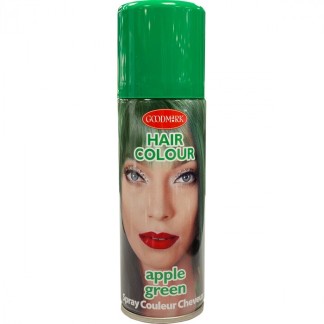 Spray temporal de color verde para cabello
