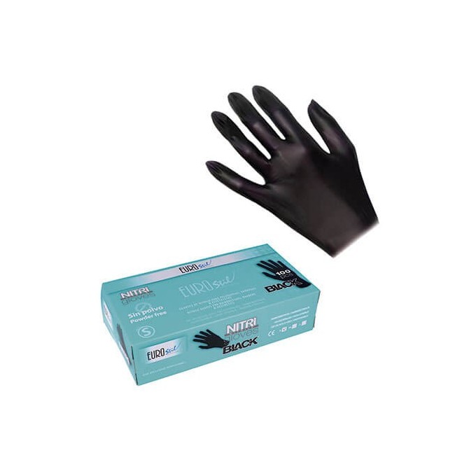 Eurostil Caja 100 Guantes de Nitrilo talla S