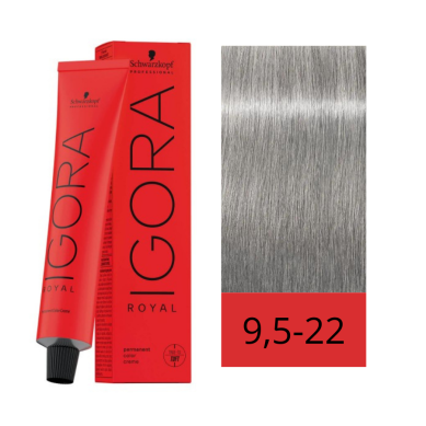 SCHWARZKOPF TINTE IGORA ROYAL 9,5-22 AZUL CLARO + OXIGENADA