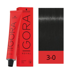 Schwarzkopf Tinte Igora Royal 3-0 Castaño Oscuro Natural 60 ml