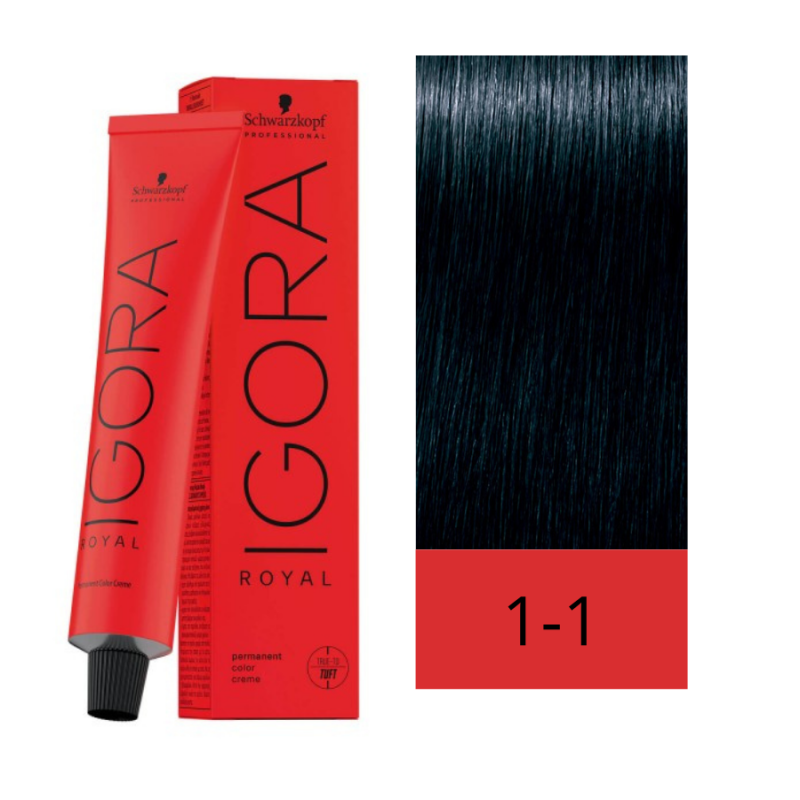 Schwarzkopf Tinte Igora Royal 1-1 Negro Azulado 60 ml