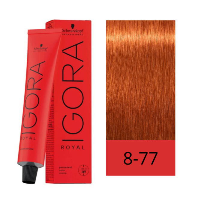 Schwarzkopf Tinte Igora Royal 8-77 Rubio Claro Cobrizo Intenso 60 ml