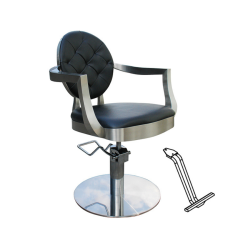 Eurostil Silla de Peluquería Chic Pie Redondo con Reposapiés