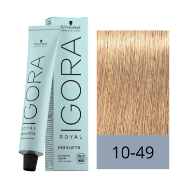 Schwarzkopf Tinte Igora Royal 10-49 Rubio Platino Beige Violeta Highlifts 60 ml