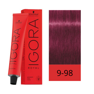 Schwarzkopf Tinte Igora Royal 9-98 Rubio muy Claro Violeta Rojo 60 ml