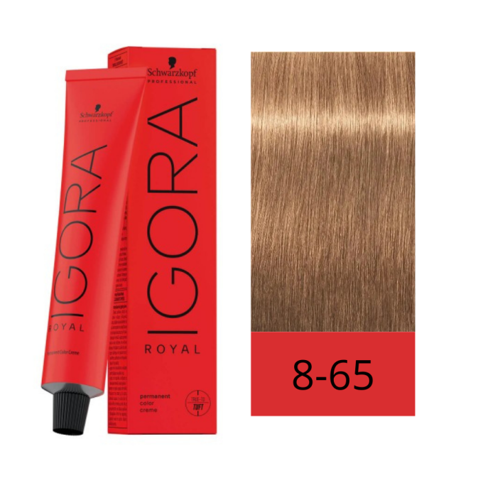 Schwarzkopf Tinte Igora Royal 8-65 Rubio Claro Marrón Dorado 60 ml