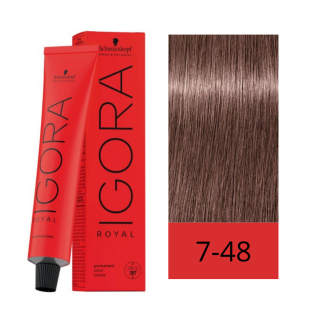 Schwarzkopf Tinte Igora Royal 7-48 Rubio Medio Beige Rojo 60 ml