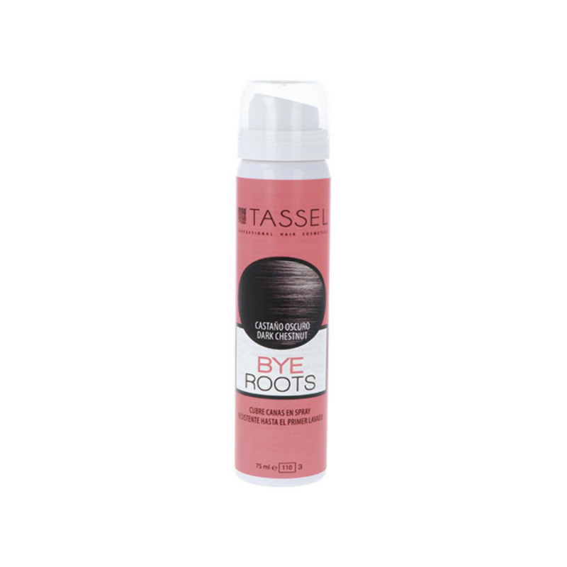 Tassel Spray Cubre Canas Castaño Oscuro 75 ml