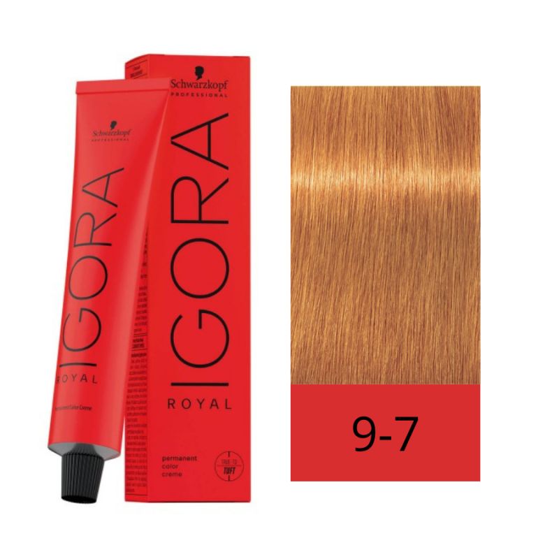 Schwarzkopf Tinte Igora Royal 9-7 rubio Muy Claro Cobrizo 60 ml