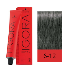 Schwarzkopf Tinte Igora Royal 6-12 Rubio Oscuro Ceniza Humo 60 ml