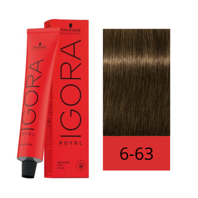 Schwarzkopf Tinte Igora Royal 6-63 Rubio Oscuro Marrón Mate 60 ml