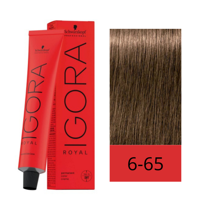 Schwarzkopf Tinte Igora Royal 6-65 Rubio Oscuro Marrón Dorado 60 ml