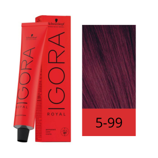 Schwarzkopf Tinte Igora Royal 5-99 Castaño Claro Violeta Intenso 60 ml