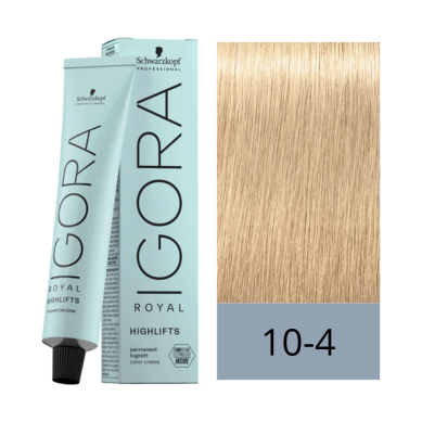 Schwarzkopf Tinte Igora Royal 10-4 Rubio Platino Beige Highlifts 60 ml