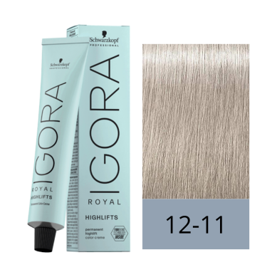 Schwarzkopf Tinte Igora Royal Highlifts 12-11 Super Aclarante Ceniza Intenso 60 ml