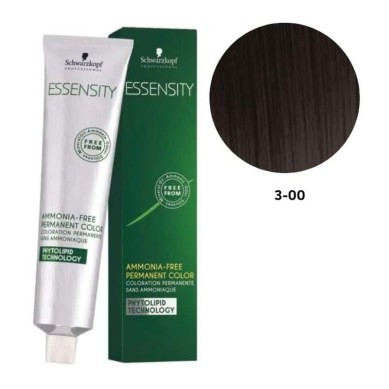 SCHWARZKOPF ESSENSITY TINTE SIN AMONIACO 3-00 CASTAÑO OSCURO NATURAL INTENSO + LOCIÓN ACTIVADORA