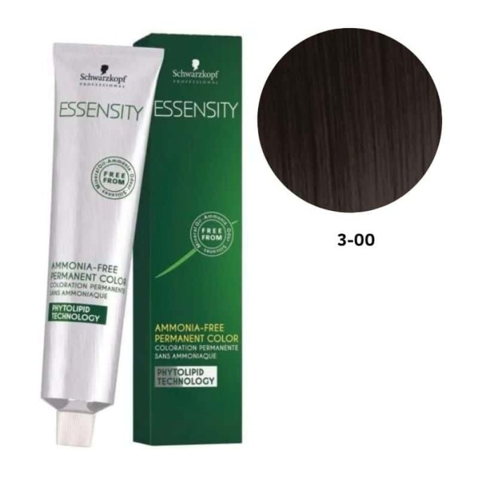 SCHWARZKOPF ESSENSITY TINTE SIN AMONIACO 3-00 CASTAÑO OSCURO NATURAL INTENSO + LOCIÓN ACTIVADORA