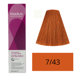 Kadus Tinte 7/43 Rubio Medio Cobrizo Dorado 60 ml