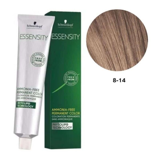 SCHWARZKOPF ESSENSITY TINTE SIN AMONIACO 8-14 RUBIO CLARO CENIZA BEIGE + LOCIÓN ACTIVADORA
