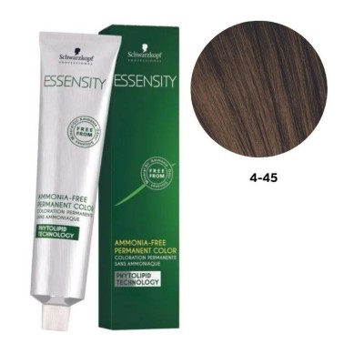 SCHWARZKOPF ESSENSITY TINTE SIN AMONIACO 4-45 CASTAÑO MEDIO BEIGE DORADO + LOCIÓN ACTIVADORA