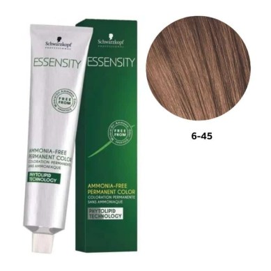SCHWARZKOPF ESSENSITY TINTE SIN AMONIACO 6-45 RUBIO OSCURO BEIGE DORADO + LOCIÓN ACTIVADORA