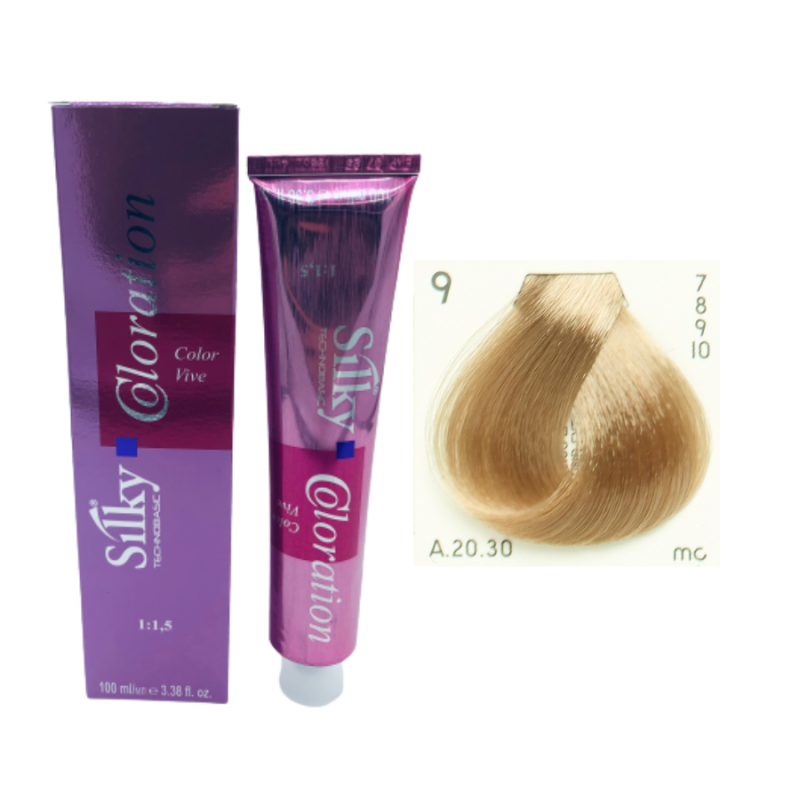 Silky Tinte de Pelo n 9 Rubio Muy Claro 100 ml