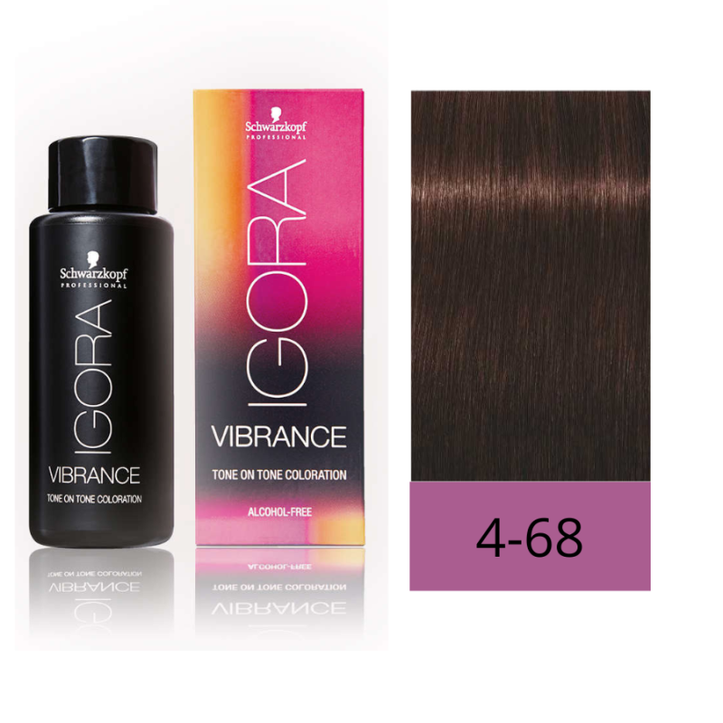 Schwarzkopf Igora Vibrance 4-68 Castaño Medio Marrón Rojizo (sin alcohol)  60 ml