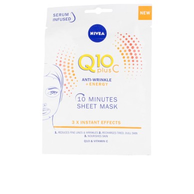 Q10+ VITAMINA C anti-arrugas+energizante mascarilla facial