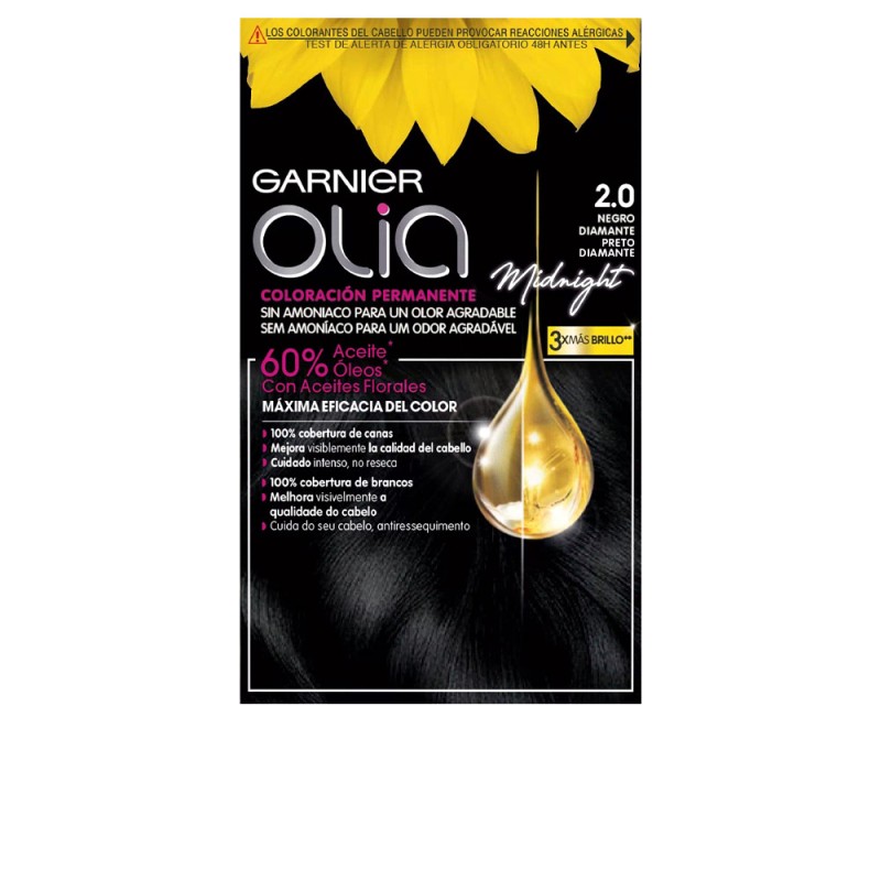 OLIA Coloracion Permanente 20 Black Diamond 4 pz