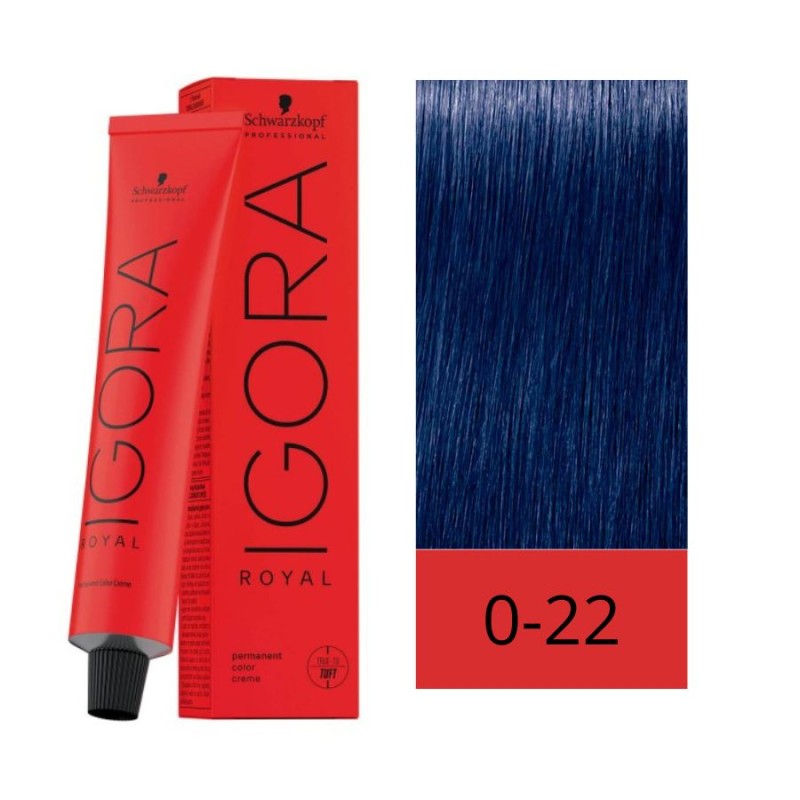 Schwarzkopf Tinte Igora Royal 0-22 Tono de Mezcla Azul 60 ml
