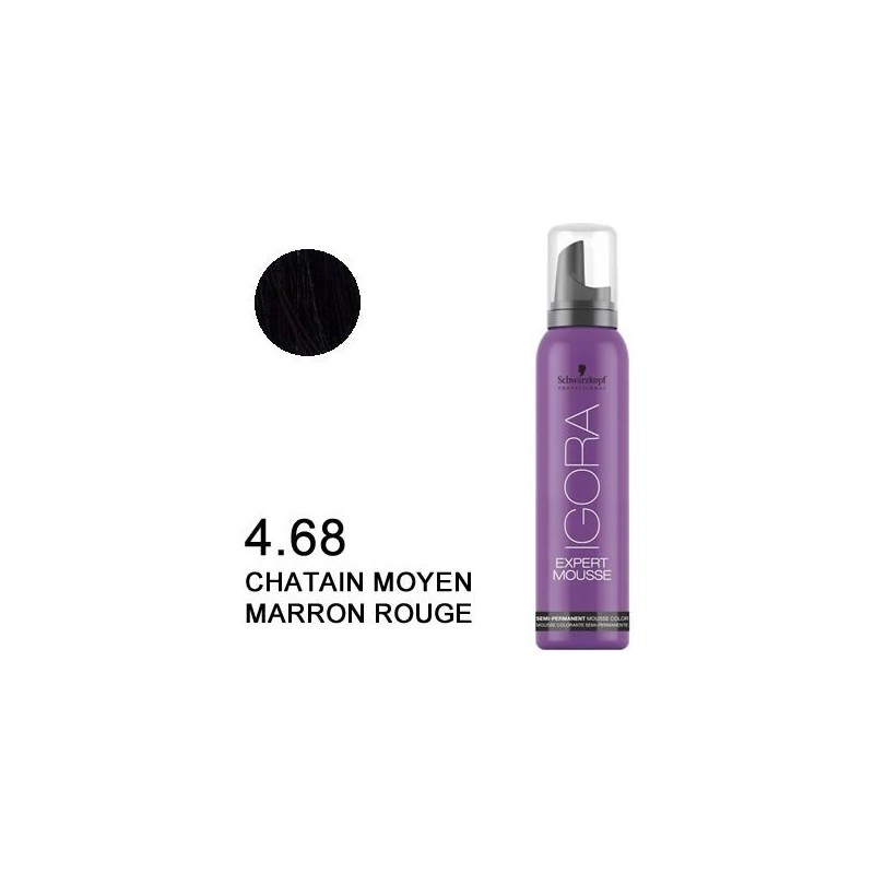 SCHWARZKOPF IGORA EXPERT MOUSSE 4-68 castaño medio marrón rojo 100 ml