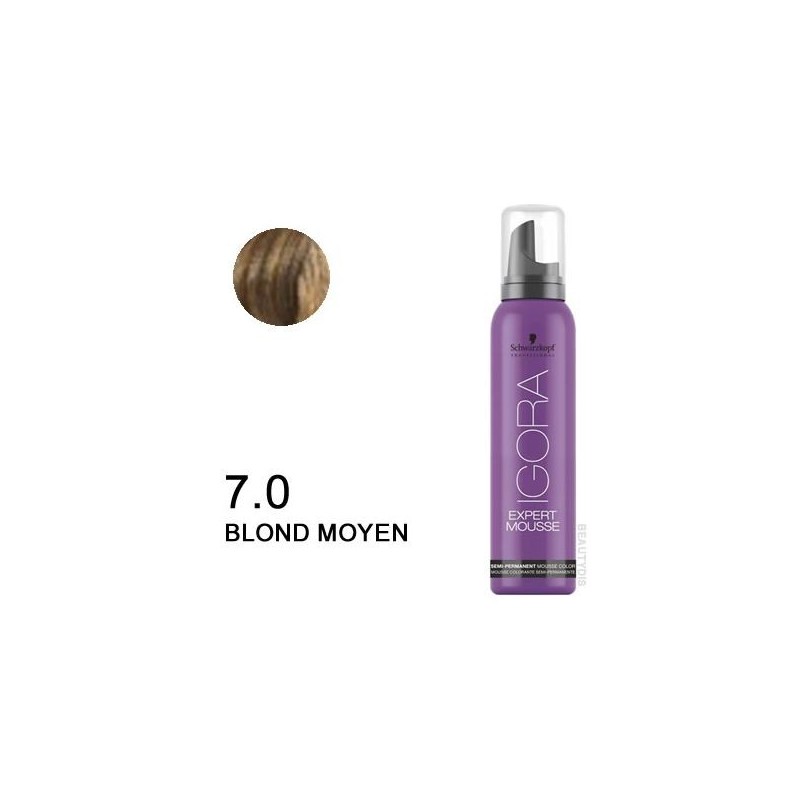 SCHWARZKOPF IGORA EXPERT MOUSSE 7-0 rubio medio 100 ml