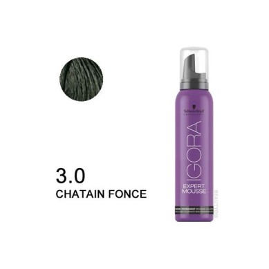 SCHWARZKOPF IGORA EXPERT MOUSSE 3-0 castaño oscuro 100 ml