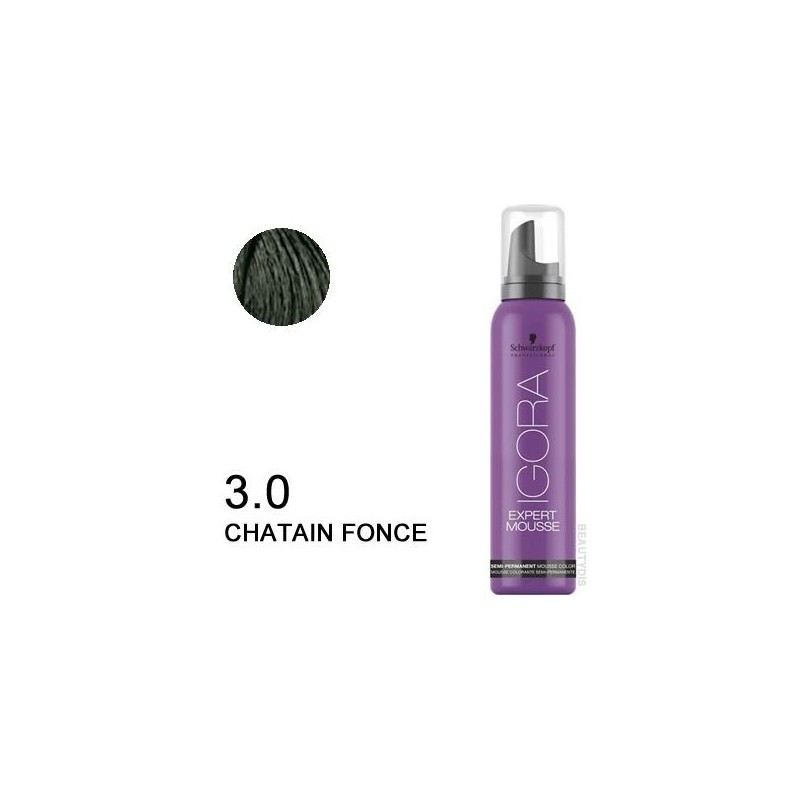 SCHWARZKOPF IGORA EXPERT MOUSSE 3-0 castaño oscuro 100 ml