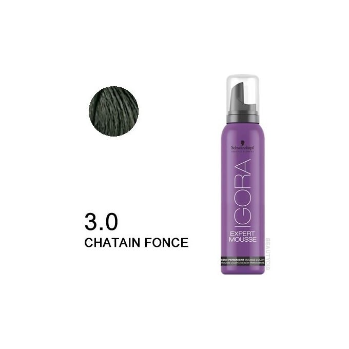 SCHWARZKOPF IGORA EXPERT MOUSSE 3-0 castaño oscuro 100 ml