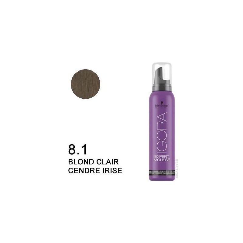 SCHWARZKOPF IGORA EXPERT MOUSSE 8-1 rubio claro ceniza 100 ml