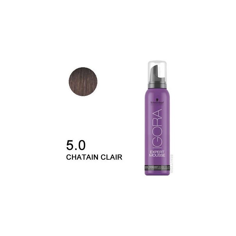 SCHWARZKOPF IGORA EXPERT MOUSSE 5-0 castaño claro 100 ml