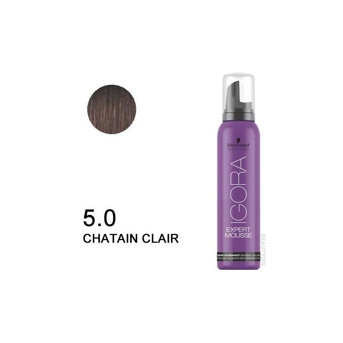 SCHWARZKOPF IGORA EXPERT MOUSSE 5-0 castaño claro 100 ml